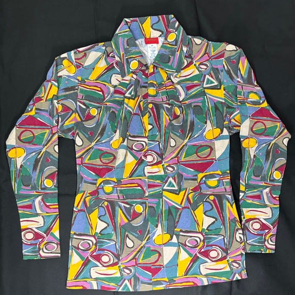 Kenzo Paris vintage top in subdued modern pattern - Picture 1 of 4